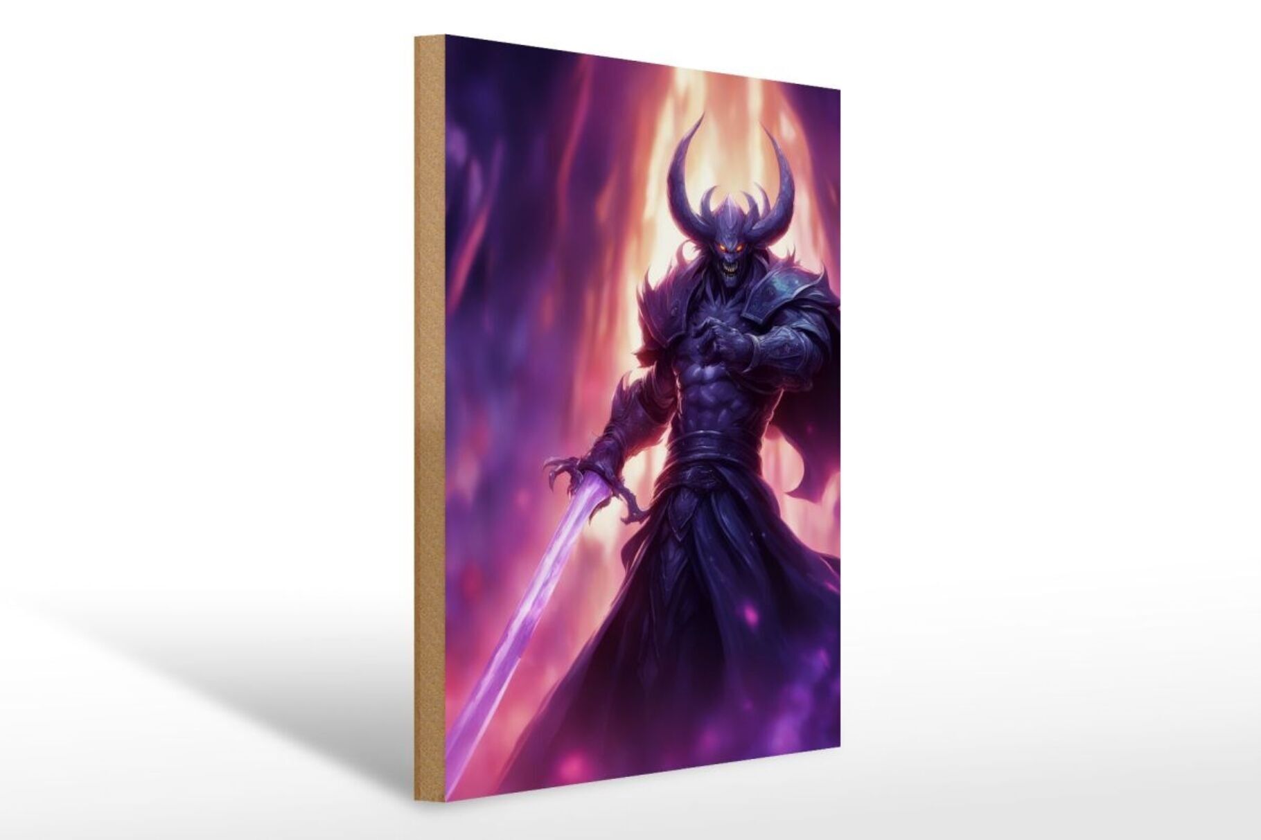 Cartello in legno 12x18 cm demone lame spettrali