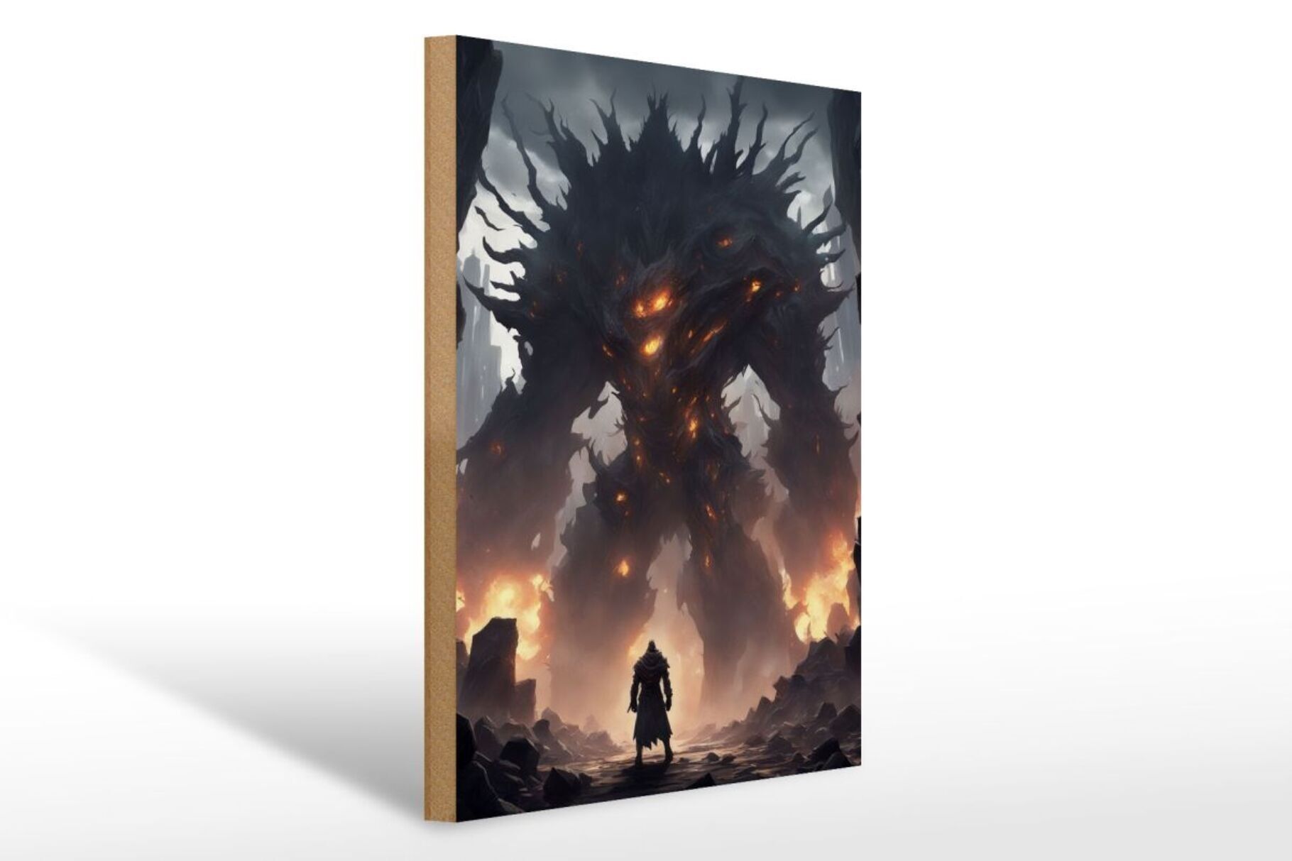 Cartello in legno 12x18 cm Boss finale delle anime risvegliate