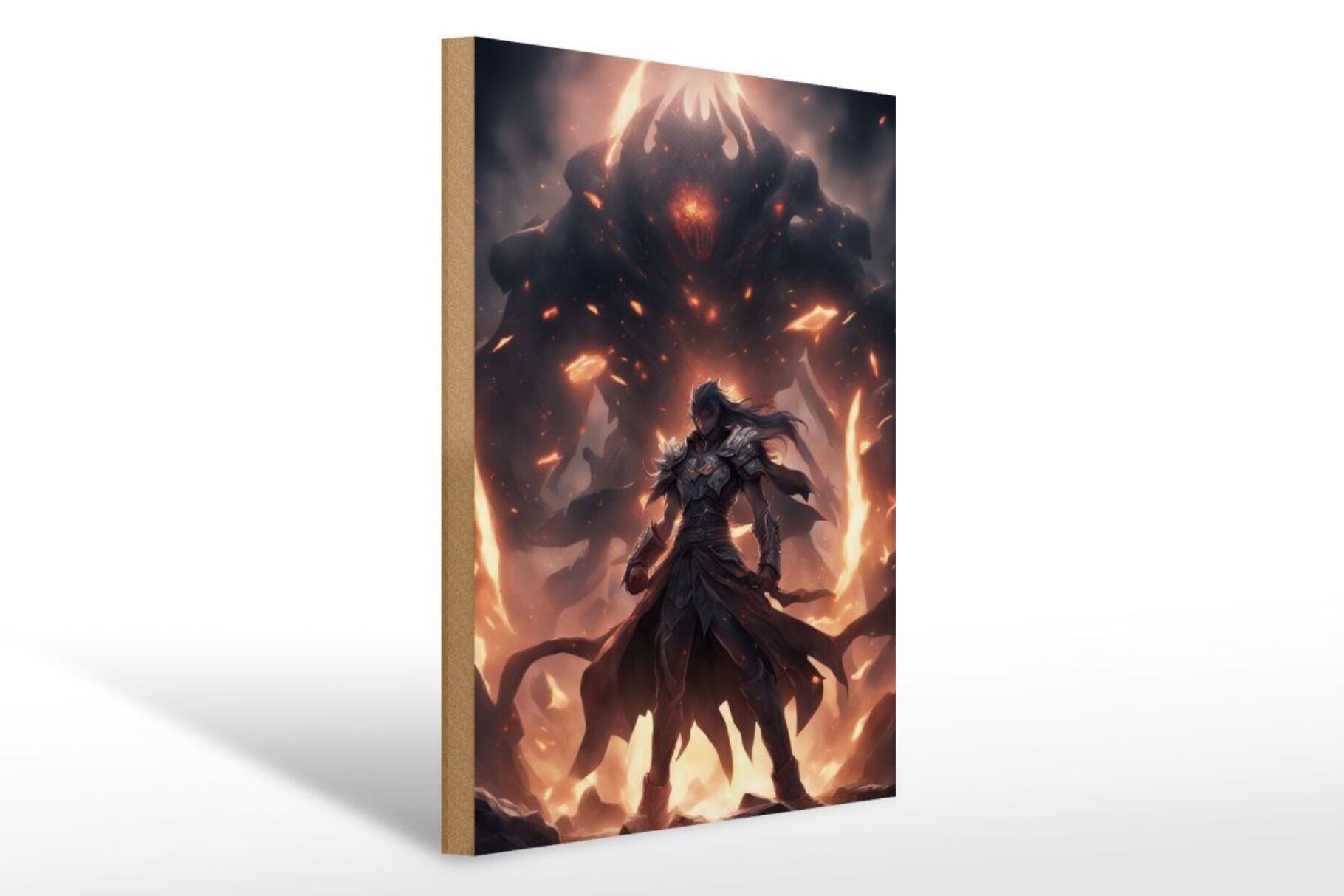 Cartello in legno 12x18 cm Combattente risvegliato disegnato