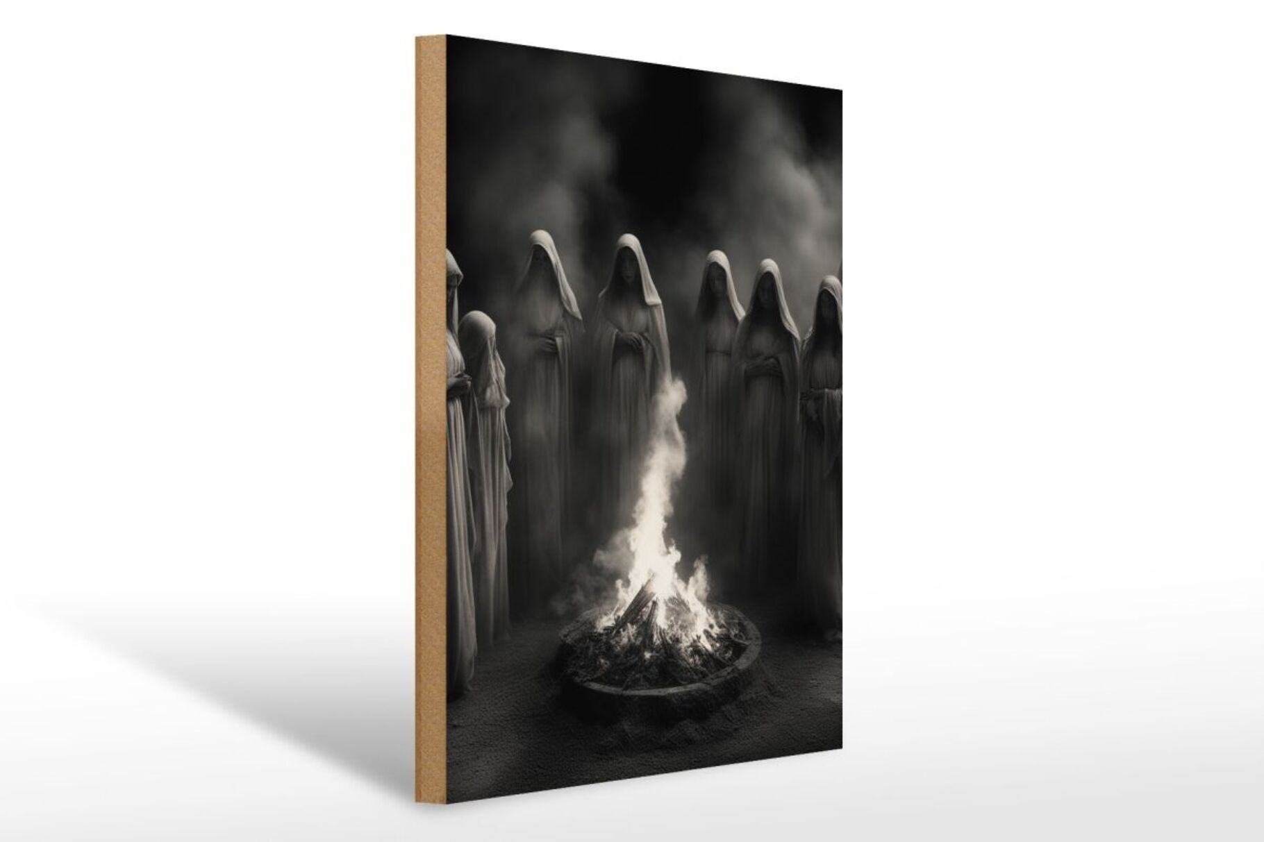 Holzschild 12x18cm Treffen der Schatten