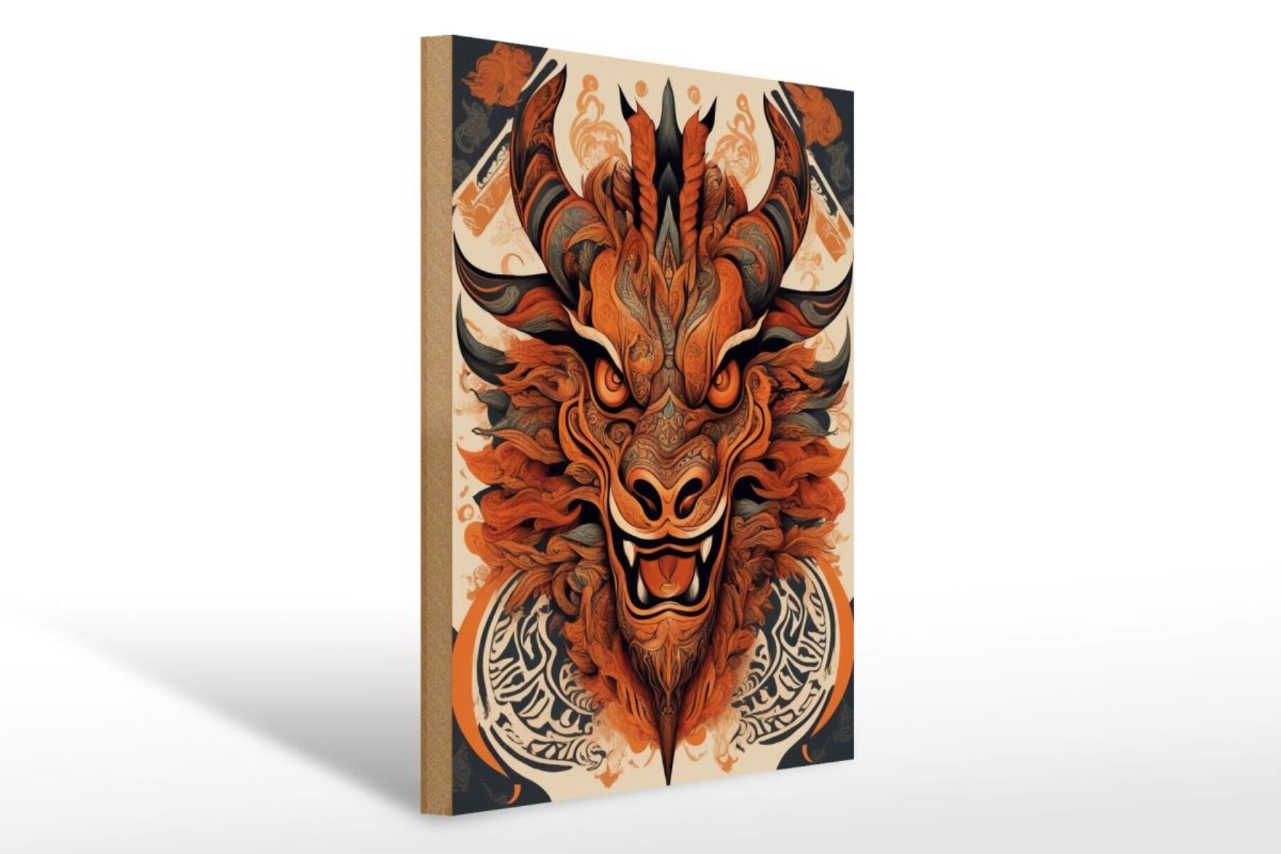 Cartello in legno 12x18 cm Runa del Drago