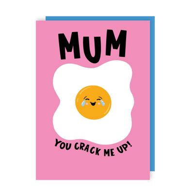 Mum You Crack Me Up - Confezione da 6 biglietti per la festa della mamma