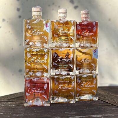 K'ribean Cocktail arreglado en mini formatos