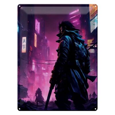 Plaque en tôle 20x30cm Futurs braconniers de Synthopolis-City