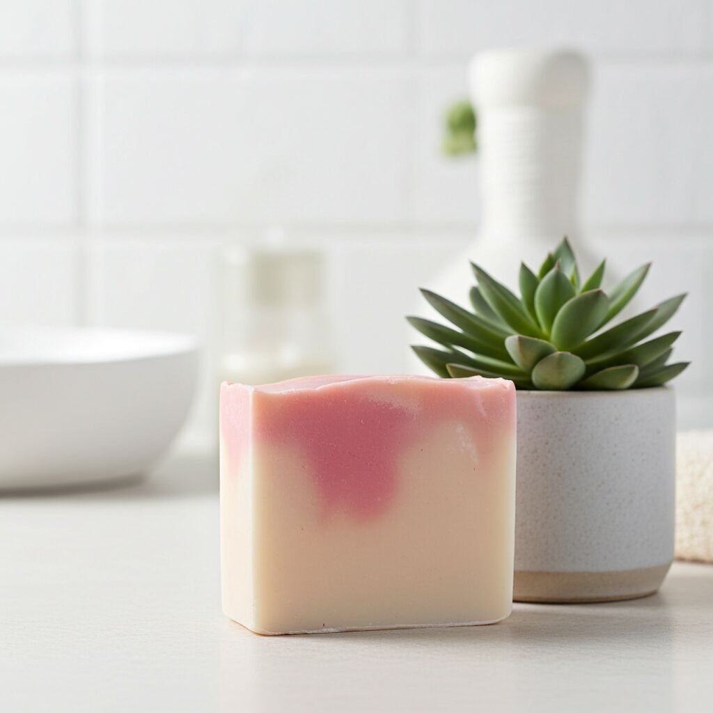 Savon à la palmarosa et à l'orange douce - Savon saponifié à froid avec beurre de karité et de mangue