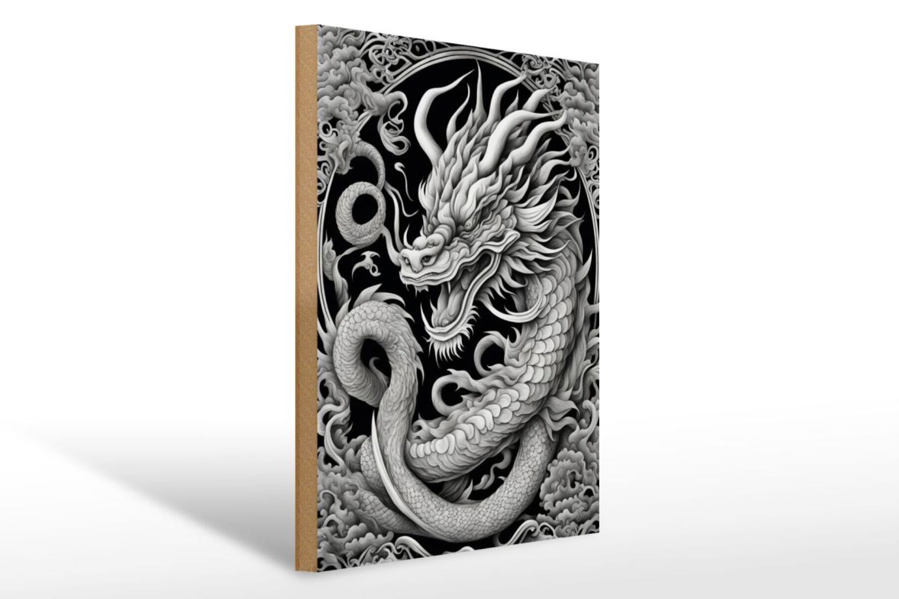 Cartello in legno 20x30 cm tavola drago 6