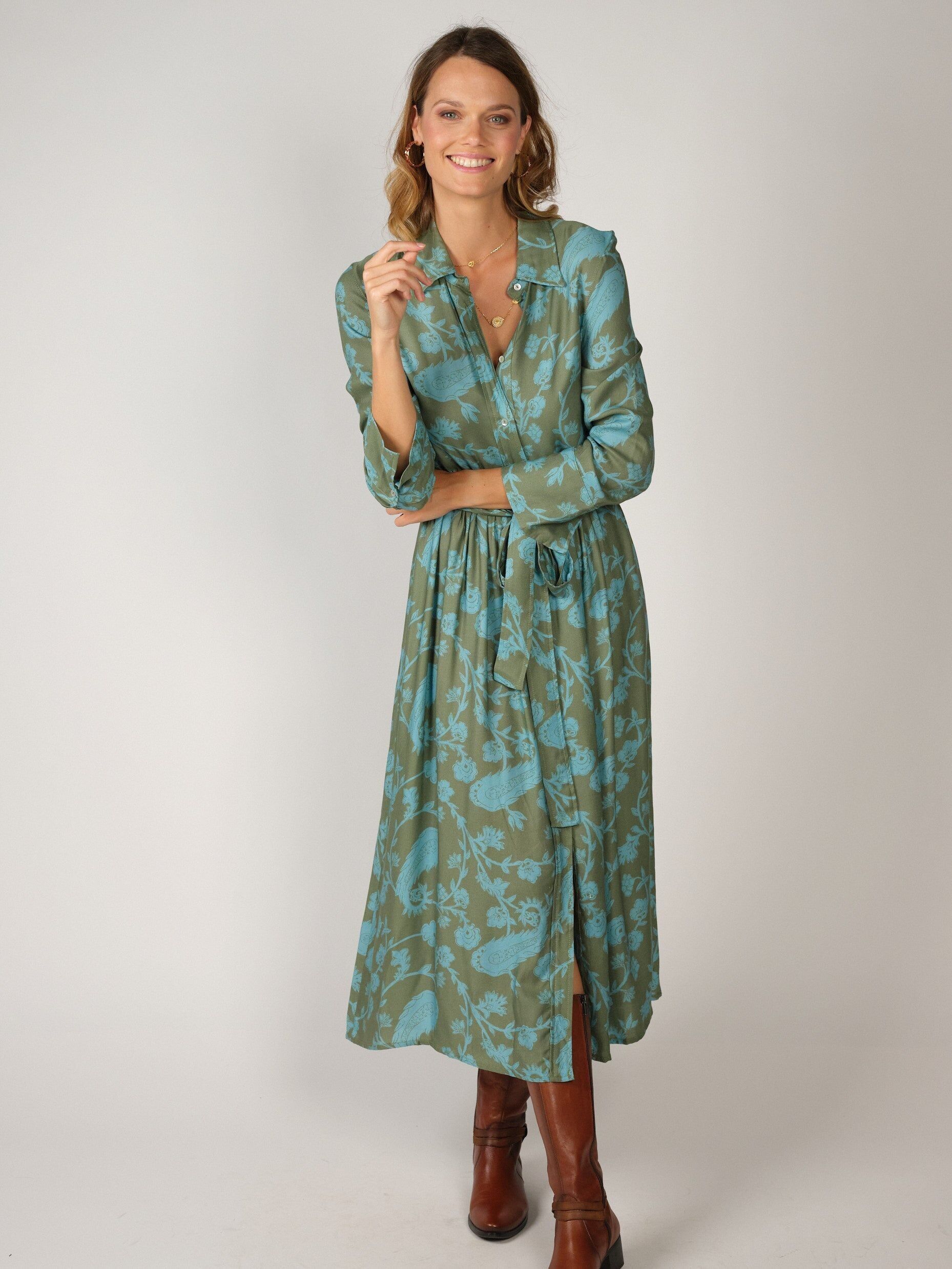 ABITO LÉA - 3 - Fiori Turchesi