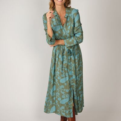 ROBE LÉA - 4 - Fleurs Turquoises