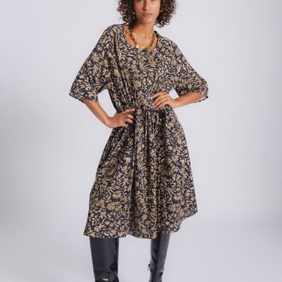VESTIDO OASIS - FLORAL SEPIA - 36/38