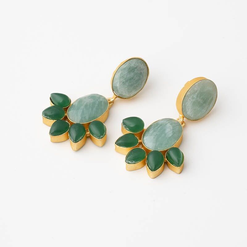 Orecchini Majo Ed. Amazzonite e verde limitati