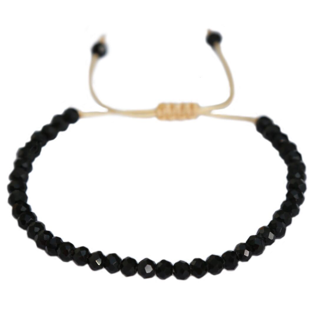 Bracciale sfaccettato nero