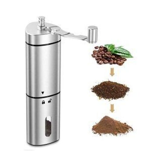 Kaffeemühle "Sancho", mechanisch, Edelstahlgehäuse, 4 Tassen