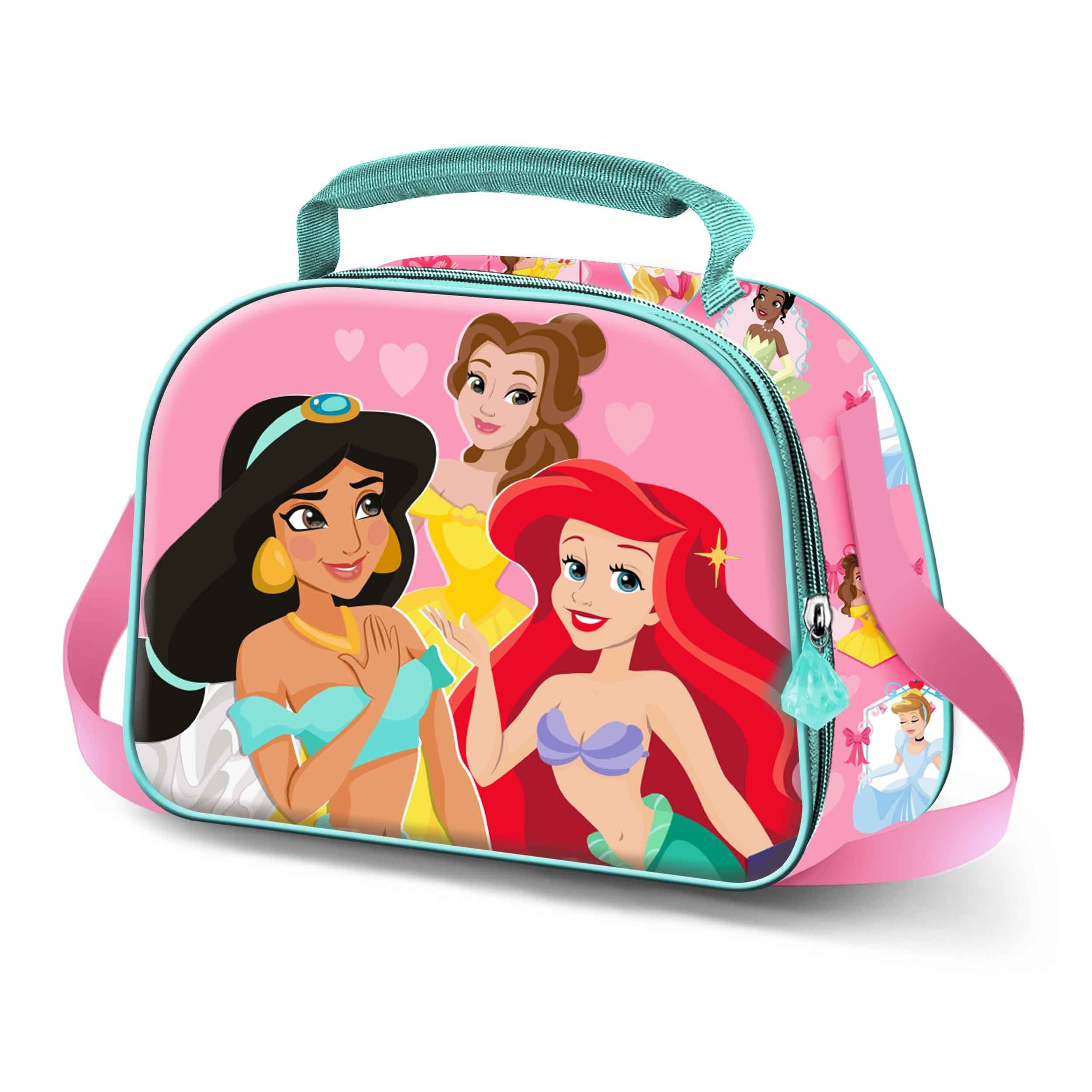 Borsa snack Principesse Disney Charm-3D, rosa