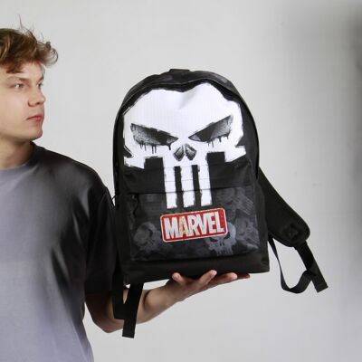 Marvel Punisher Skull-Mochila HS FAN 2.2, Negro