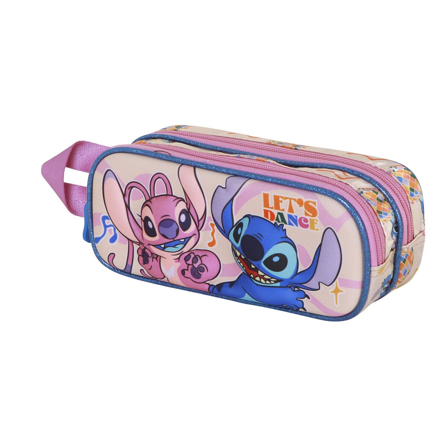 Disney Lilo et Stitch Dance-Double Trousse 3D Rose