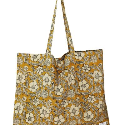 Borsa tote Stampa a blocchi floreali Jaisalmer