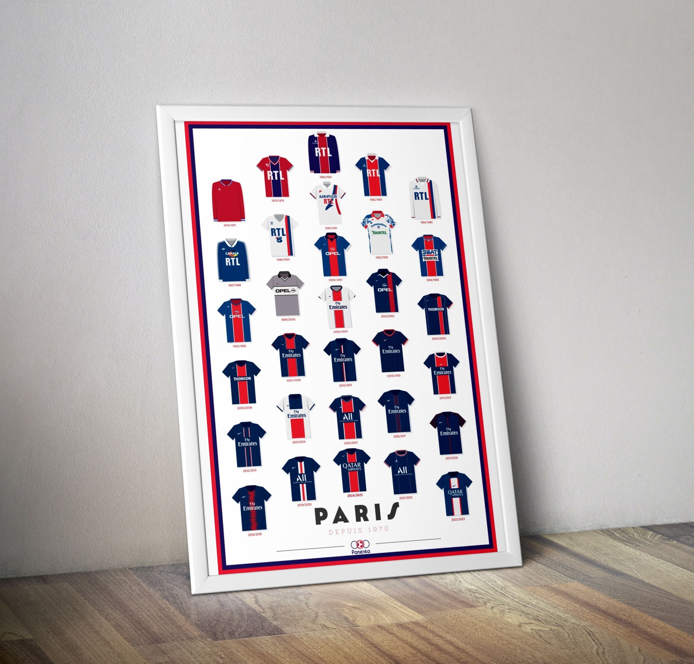 Maillots PSG saison 2024 2025 I Affiche Paris Saint Germain