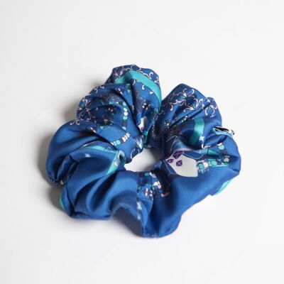Chouchou "la guipure" easy blue