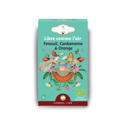 Organic Caffeine-Free Herbal Tea – Free as Air Wellness Infusions to Relax - Ideal for the Evening - Quality Natural Ingredients
