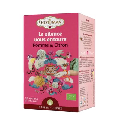 Tisane Bio Le Silence vous Entoure – Infusions Bien-Être Apaisante et rafraichissante - Honeybush, Pomme et Citron - Idéale Soirée