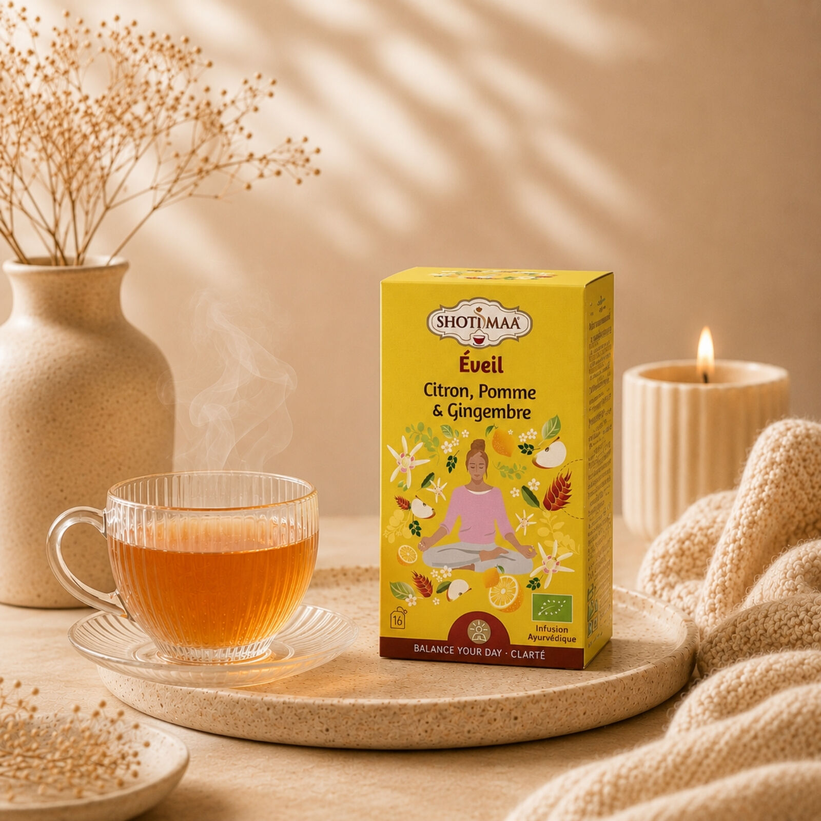 Organic Herbal Tea Éveil Harmonie – Natural Infusions to Harmonize Your Days and Boost Your Well-Being – Infusion with High Quality Ingredients