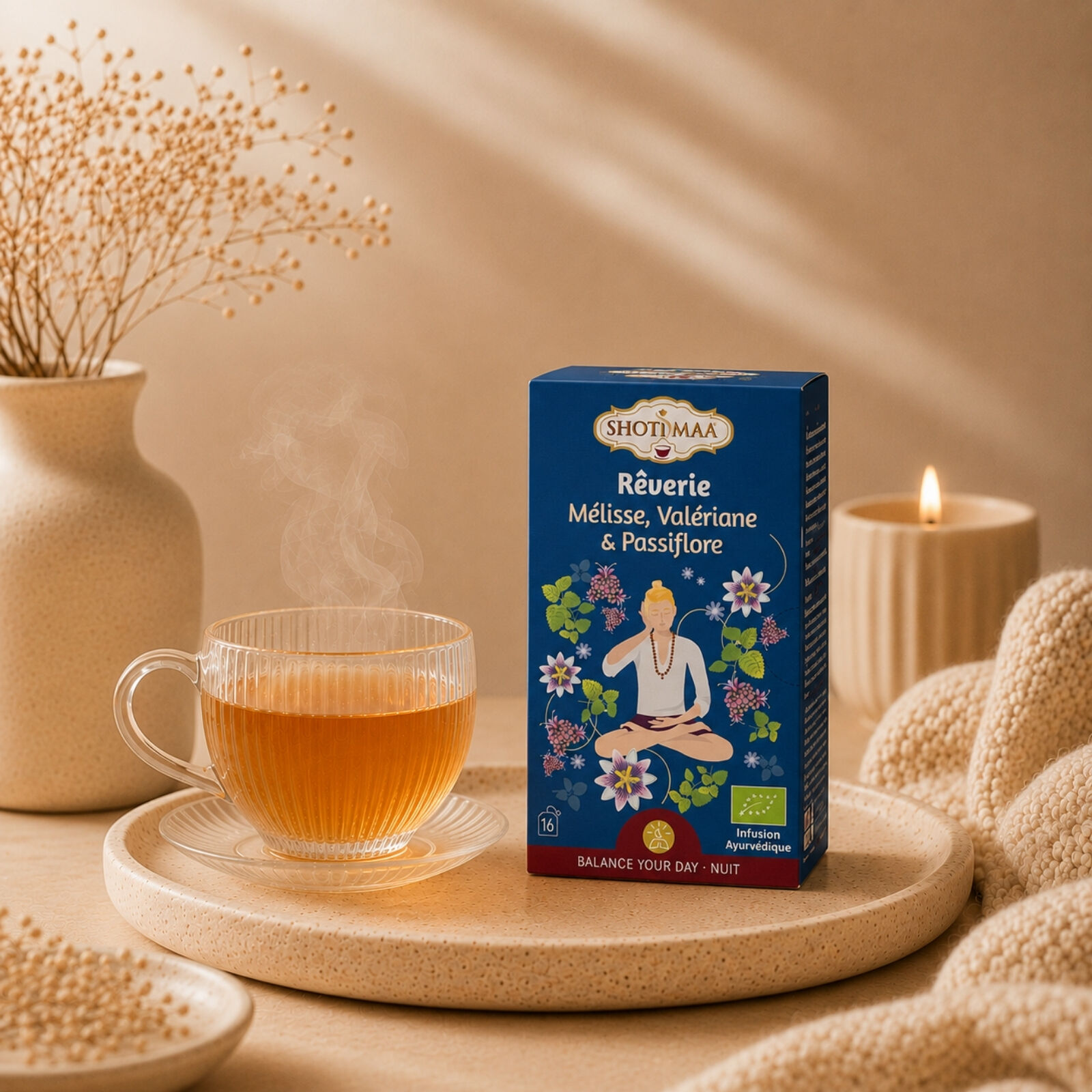 Organic Sweet Night Herbal Tea – Relaxing and Calming Natural Infusions – Organic Caffeine-Free Herbal Tea