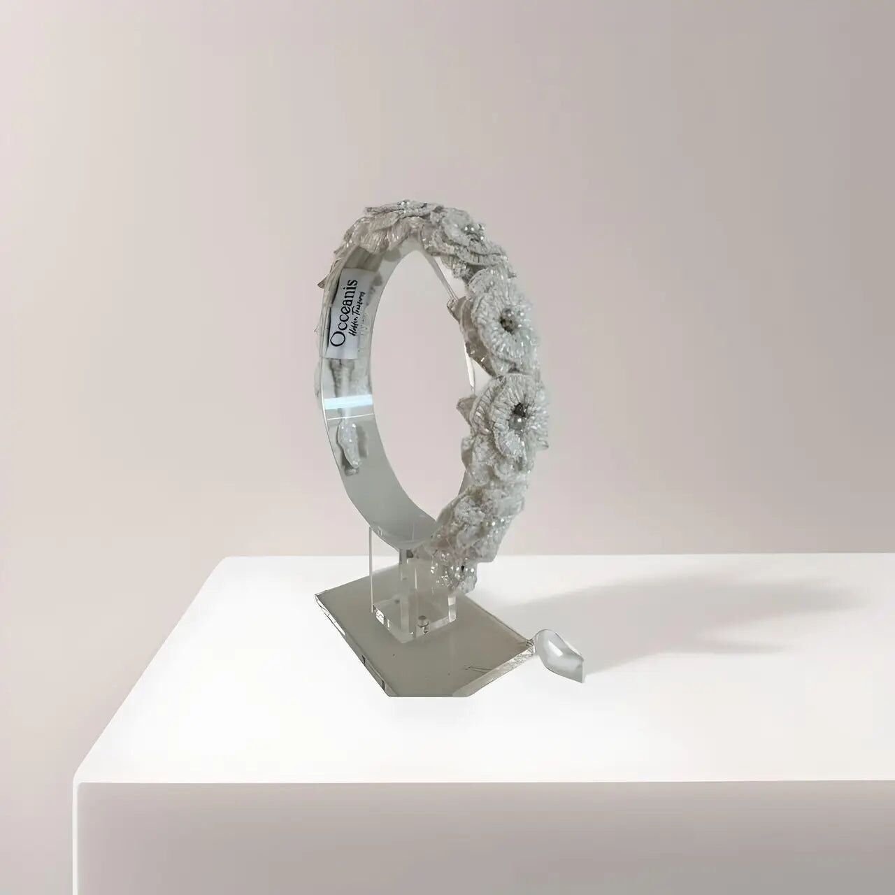 White Floria Headband