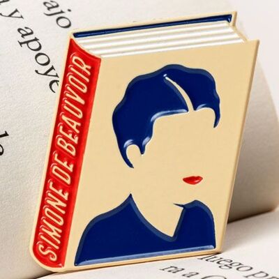Pin de esmalte de Simone de Beauvoir
