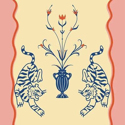 Tigers poster│Graphic animal poster