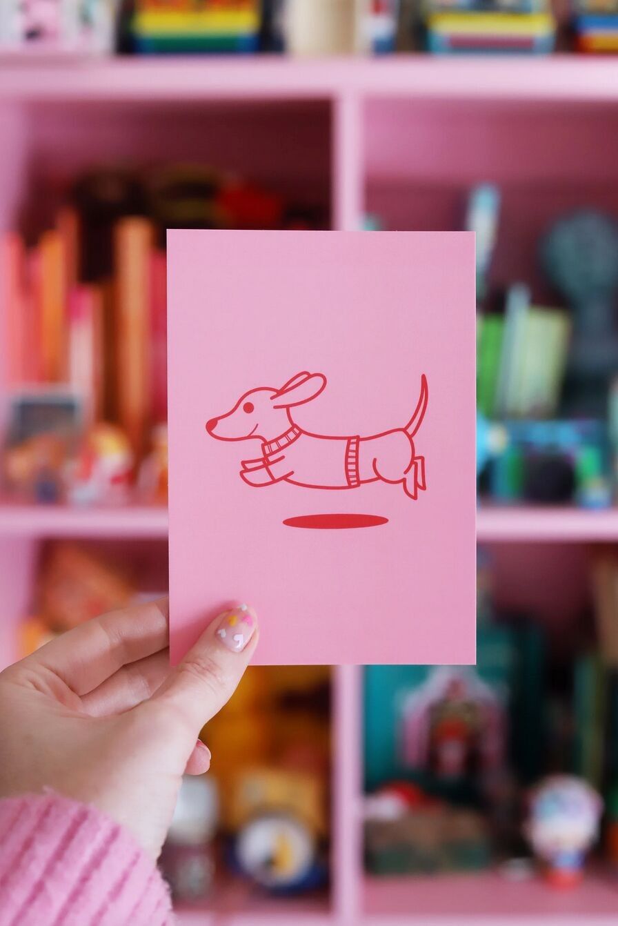 Carte postale teckel