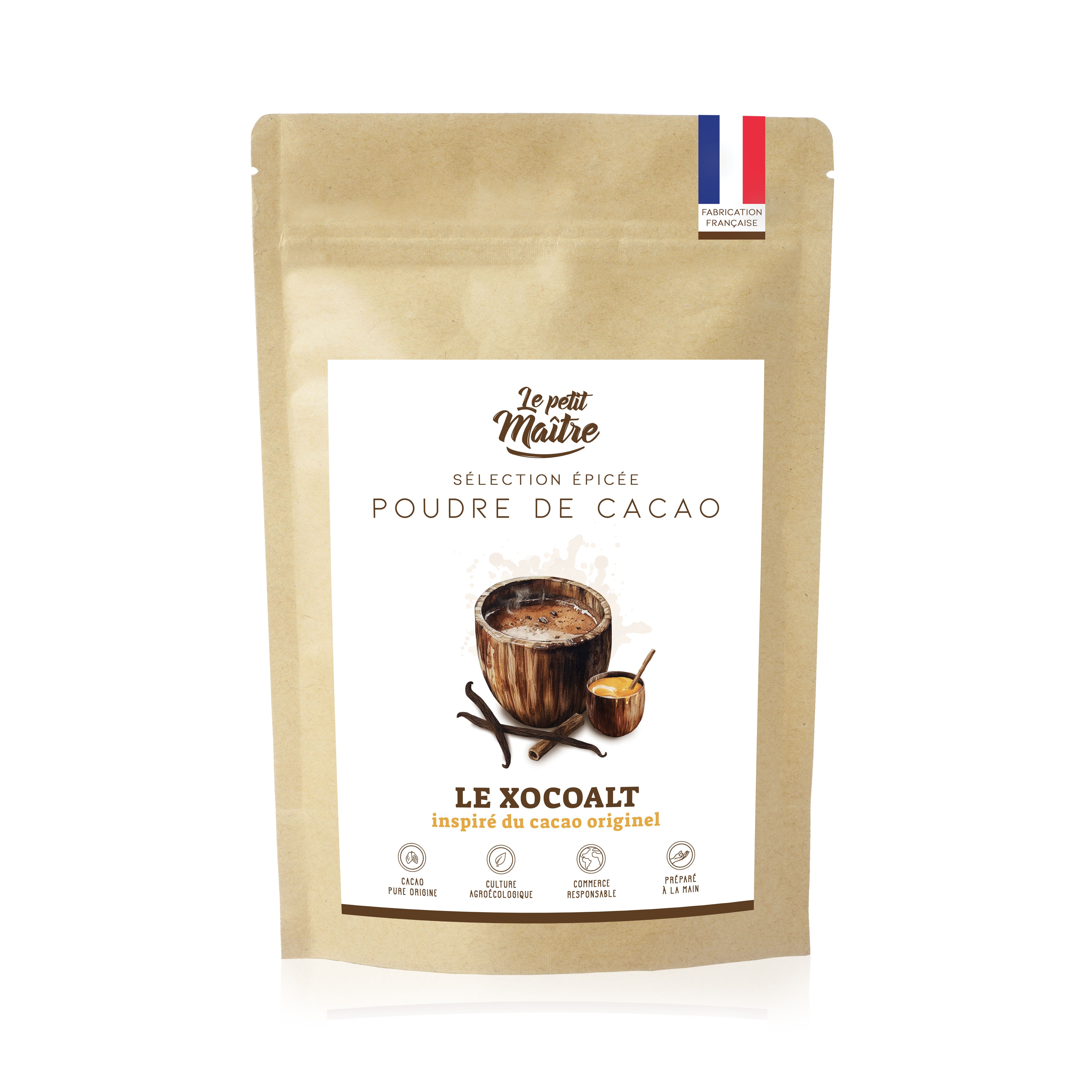 Cocoa powder inspired by the first hot chocolate