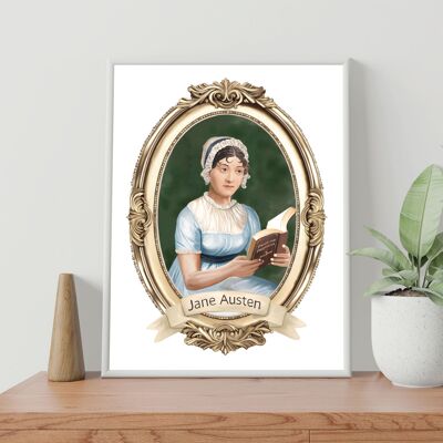 AFFICHE 30 CM PAR 40 CM CADRE JANE AUSTEN
