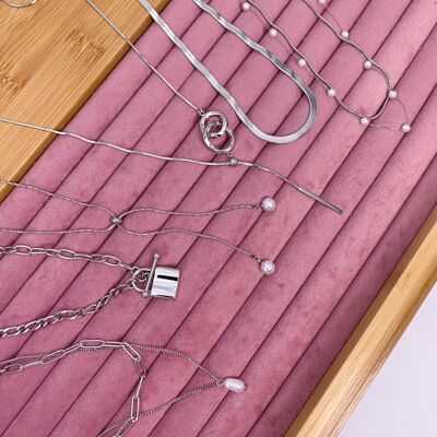 Set di 6 collane in acciaio inossidabile senza display SET70