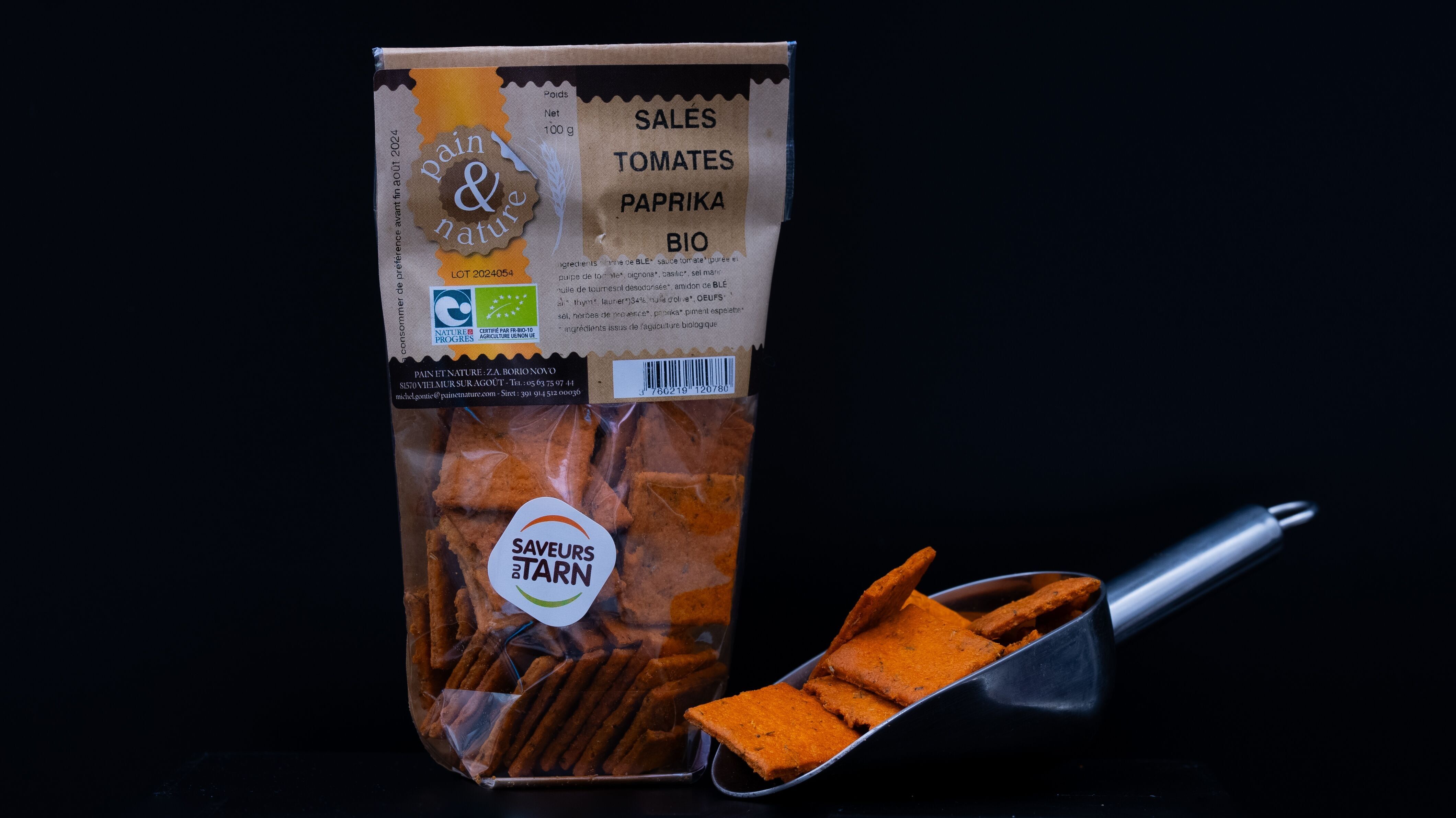 Biscotti Salati Biologici - Crackers Pomodoro/Paprika - 100G