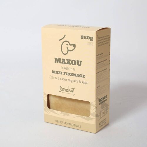 Brique de fromage MAXI LARGEUR 380g à mâcher pour chien - MAXOU
