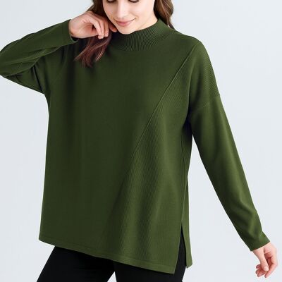 Maglione morbido in maglia con motivo incrociato