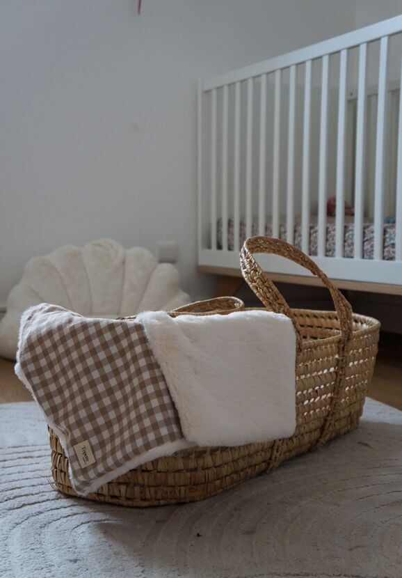 Morbida coperta Vichy color cammello