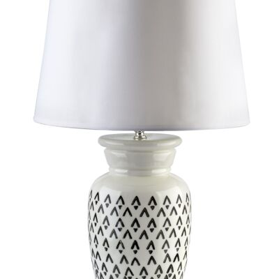 LORA WHITE Lampe 14x14xh51cm-HTLA3990