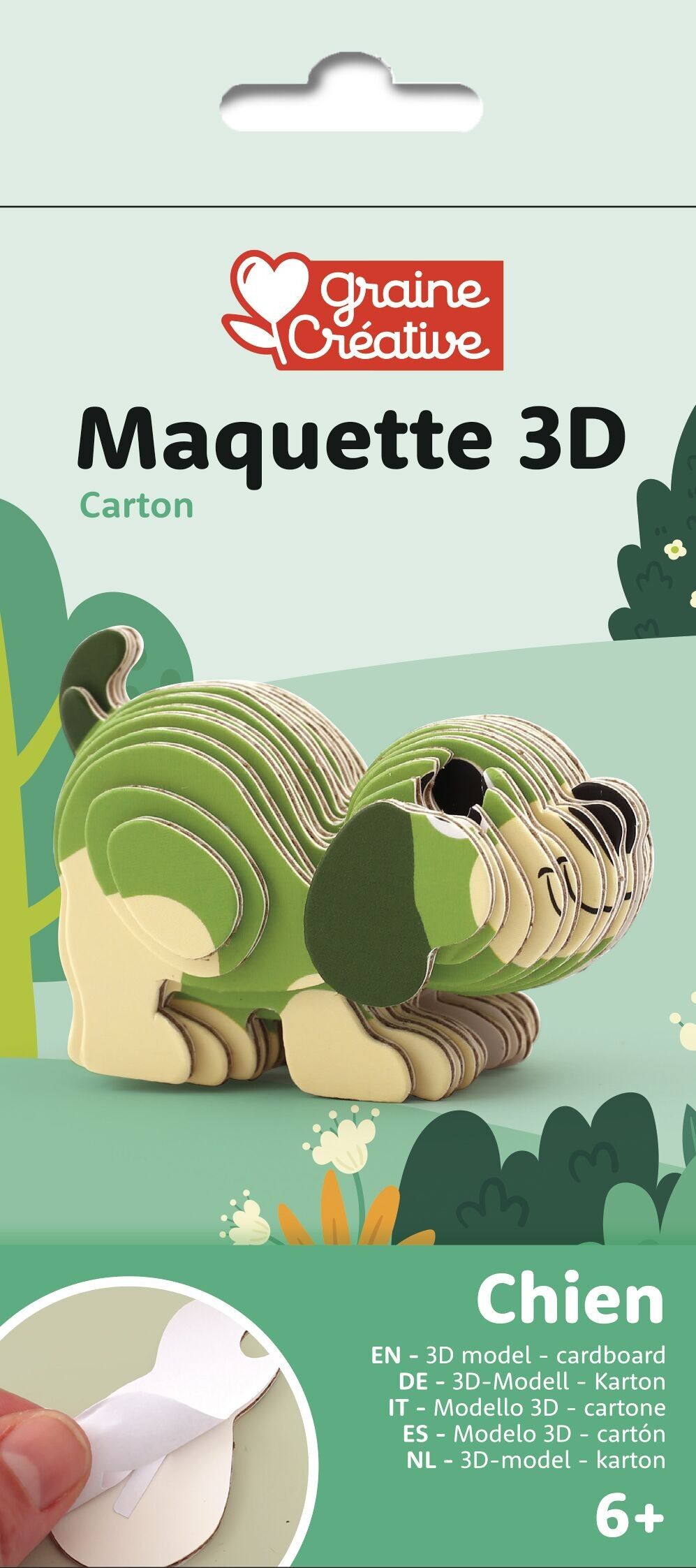 MODELLO ADESIVO 3D CANE