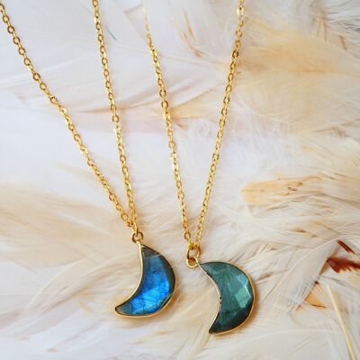 Collier Tandava lune labradorite