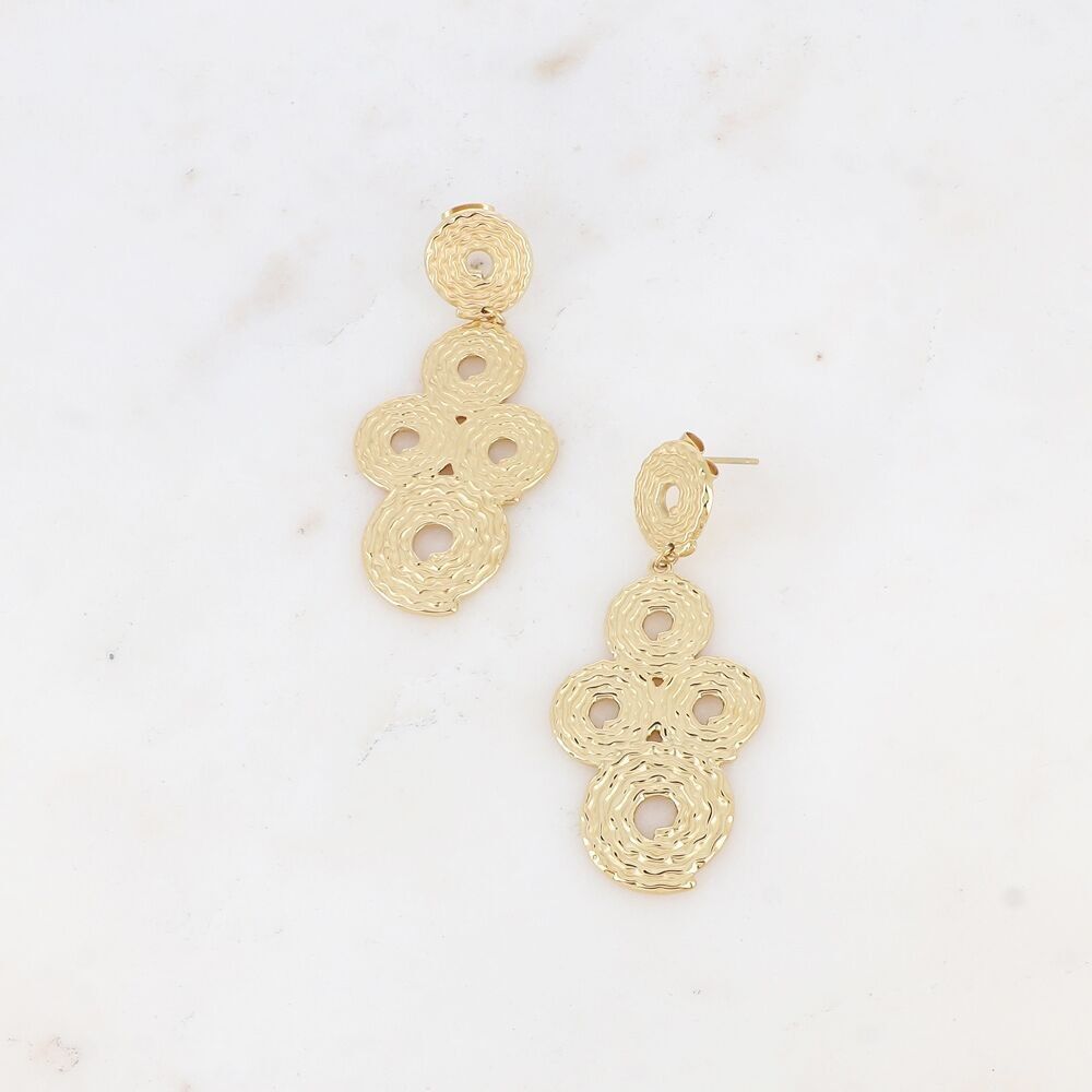 Dangling earrings - textured bubbles