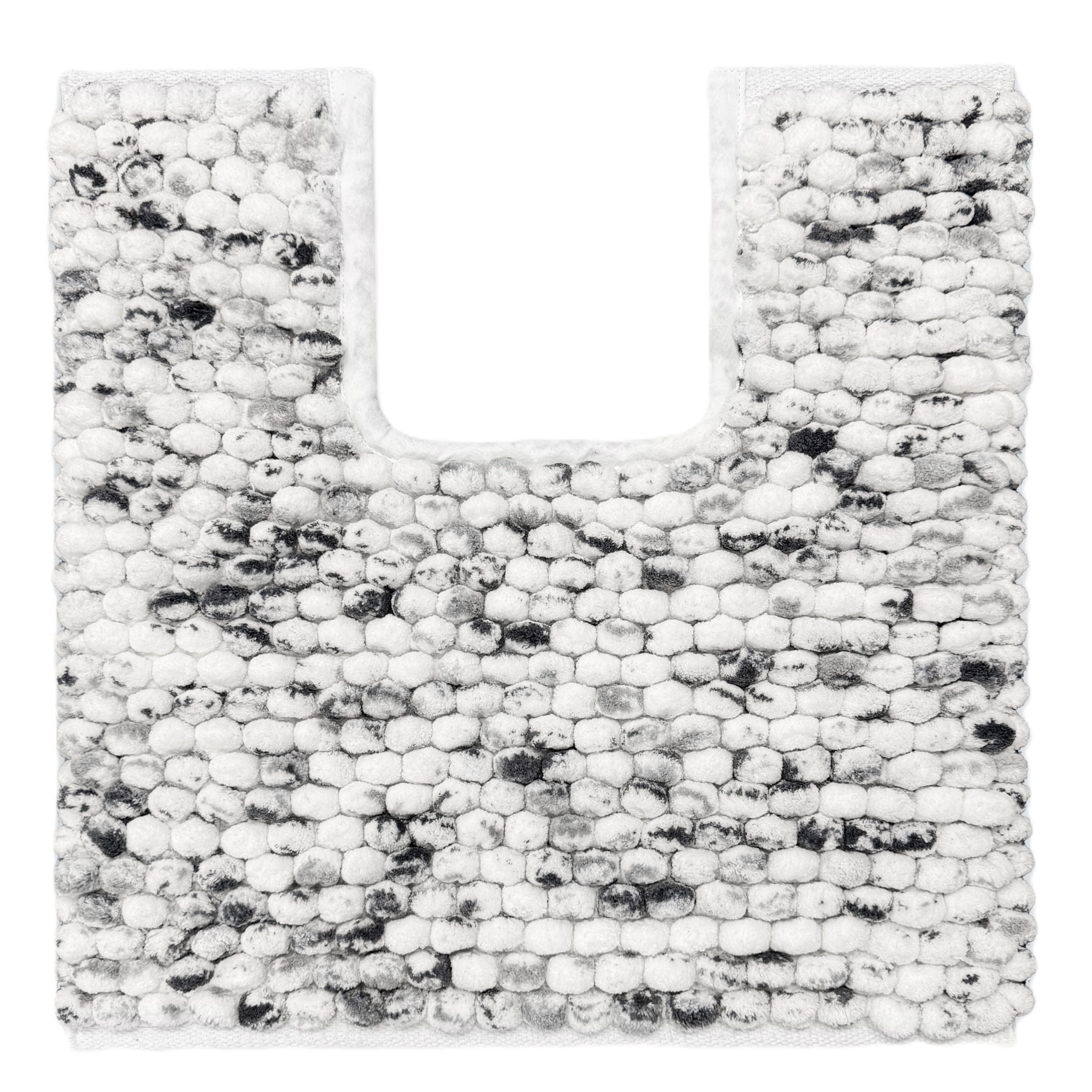 Marl Chunky Bobble Toilettenmatte, WC-Vorleger in Marmoroptik, 50 x 50 cm
