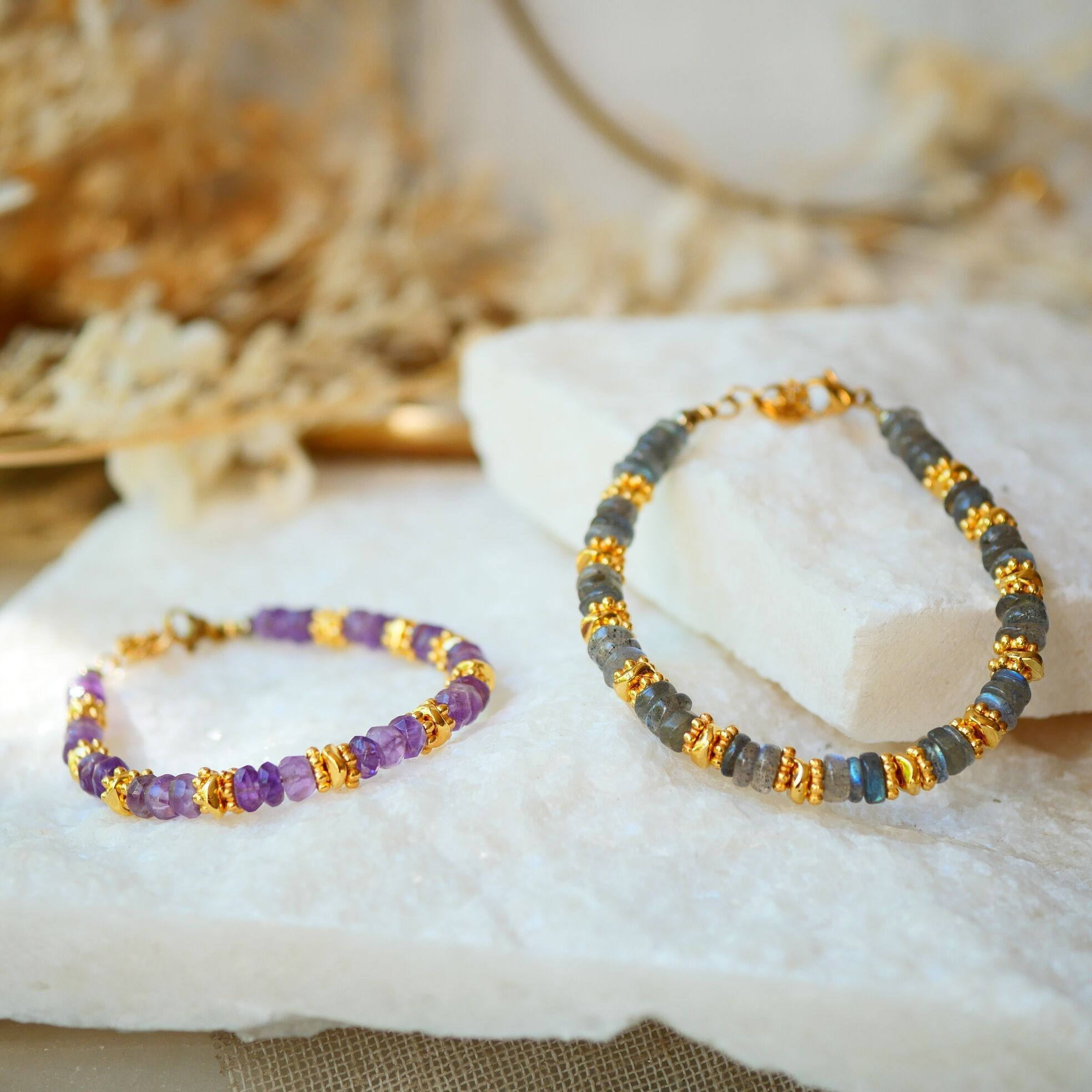 Bracciale Chikitsa Labradorite o Ametista