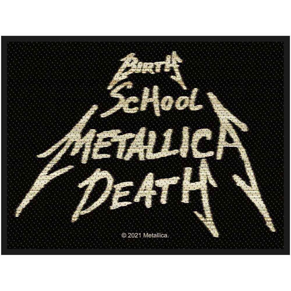 Metallica Patches - Tessuto da cucire - Nascita, Scuola, Metallica, Morte