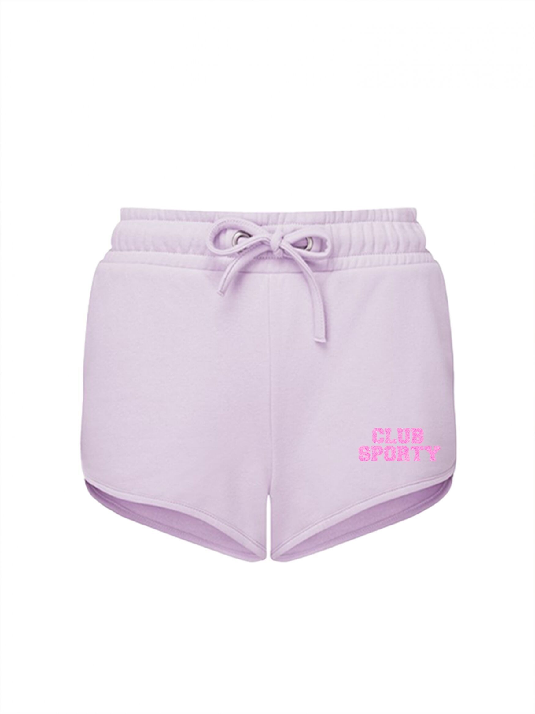Jogger Corto Retro Club Sportivo Rosa Chiaro Glitter