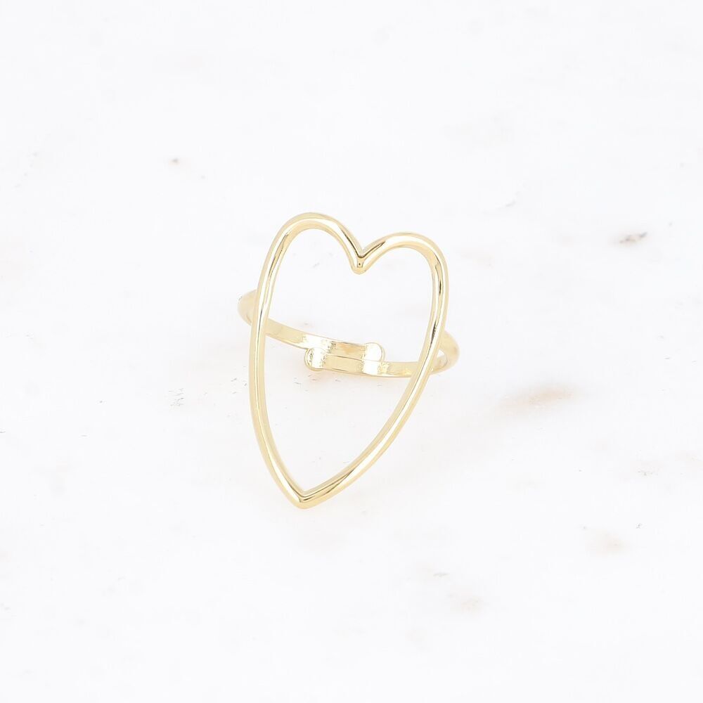 Ring – großes durchbrochenes Herz