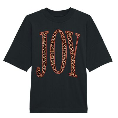 Camiseta extragrande limitada con cuello redondo Joy Leopard