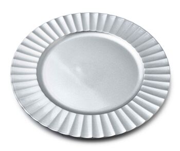 BLANCHE SILVER Assiette 33x33x2cm art. décoratif-HTOS2100 4 1