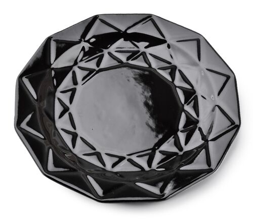 ADEL BLACK Dinner plate 24cm-HTPS2696