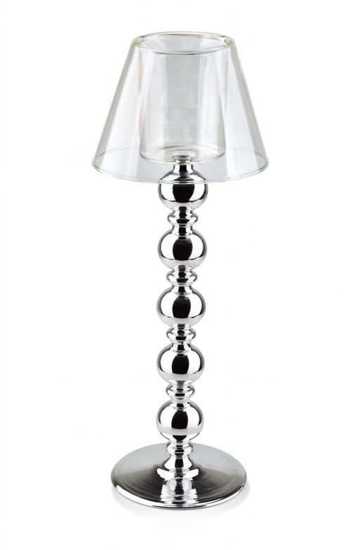 MARY SR Candlestick, 11.8x33cm, glass-HTRD3633 3